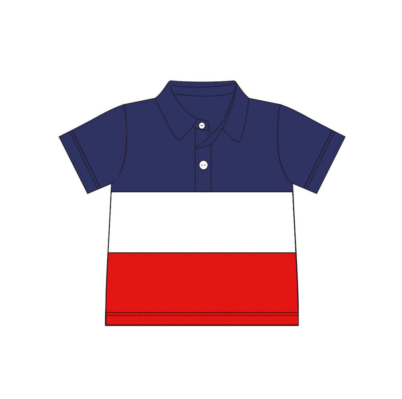 BT0609 July 4th boy short sleeve button top Boy shirts 202402 preorder