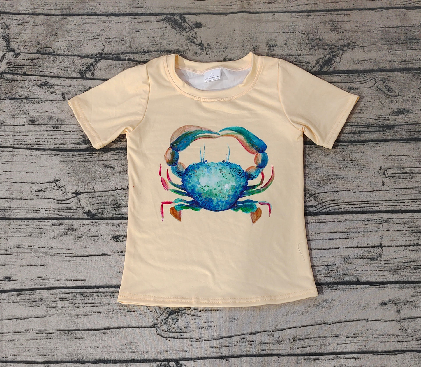 BT0612 top tee  crab  boy t-shirt 202404 RTS