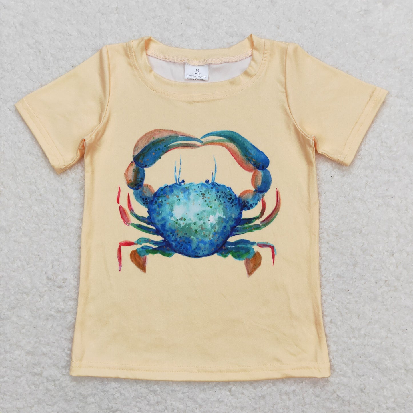 BT0612 top tee  crab  boy t-shirt 202404 RTS