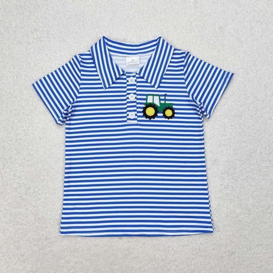 BT0689 embroidery tactor top tee boy t-shirt  202406 RTS