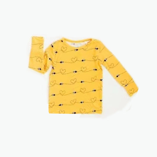 GSD1334  preorder yellow heart western boy tee t-shirt top 202405