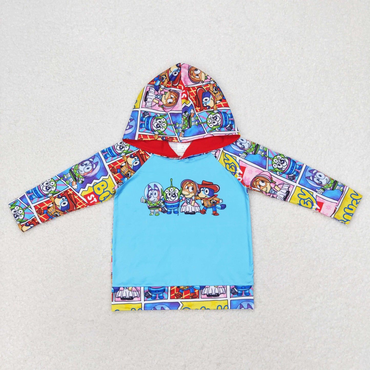 BT0715 bluey dog cartoon western  shorts boy hoodie shirt top 202406 RTS