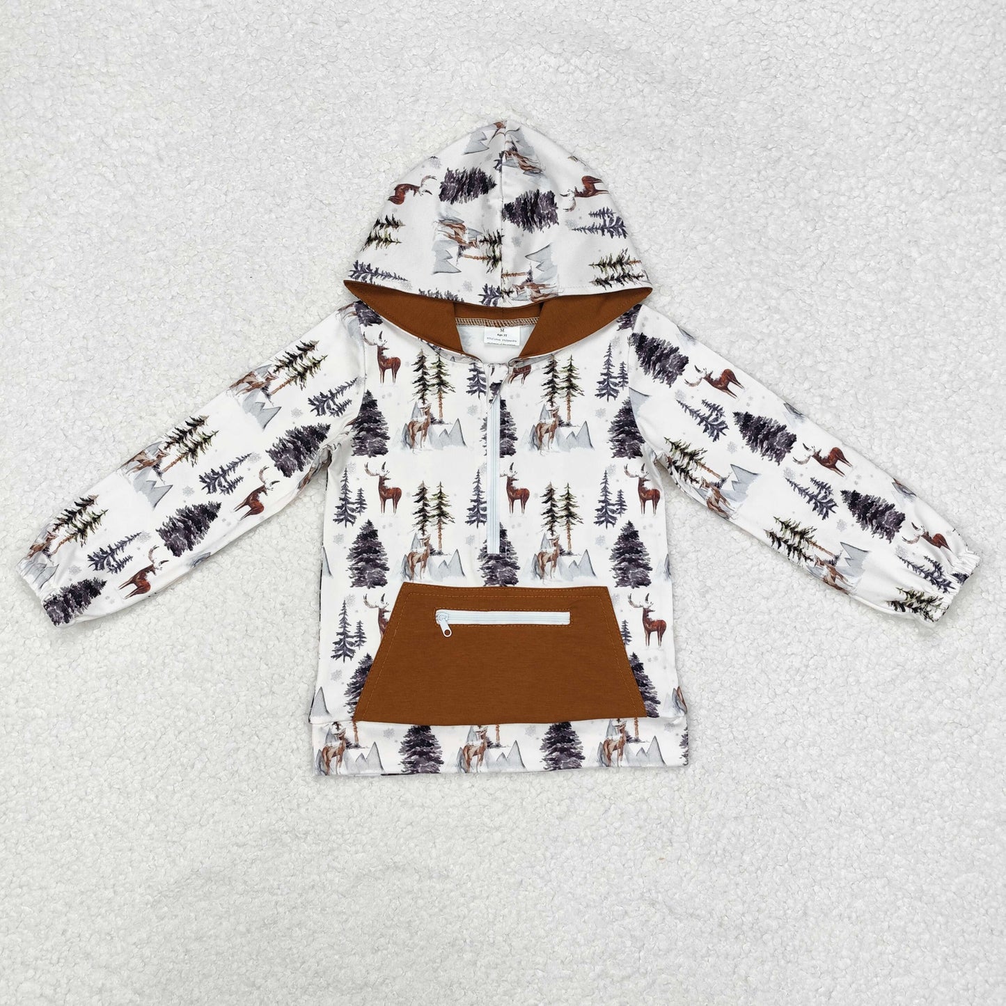 BT0758  Chrismtas tree deer western  boy hoodie shirt top 202411 RTS