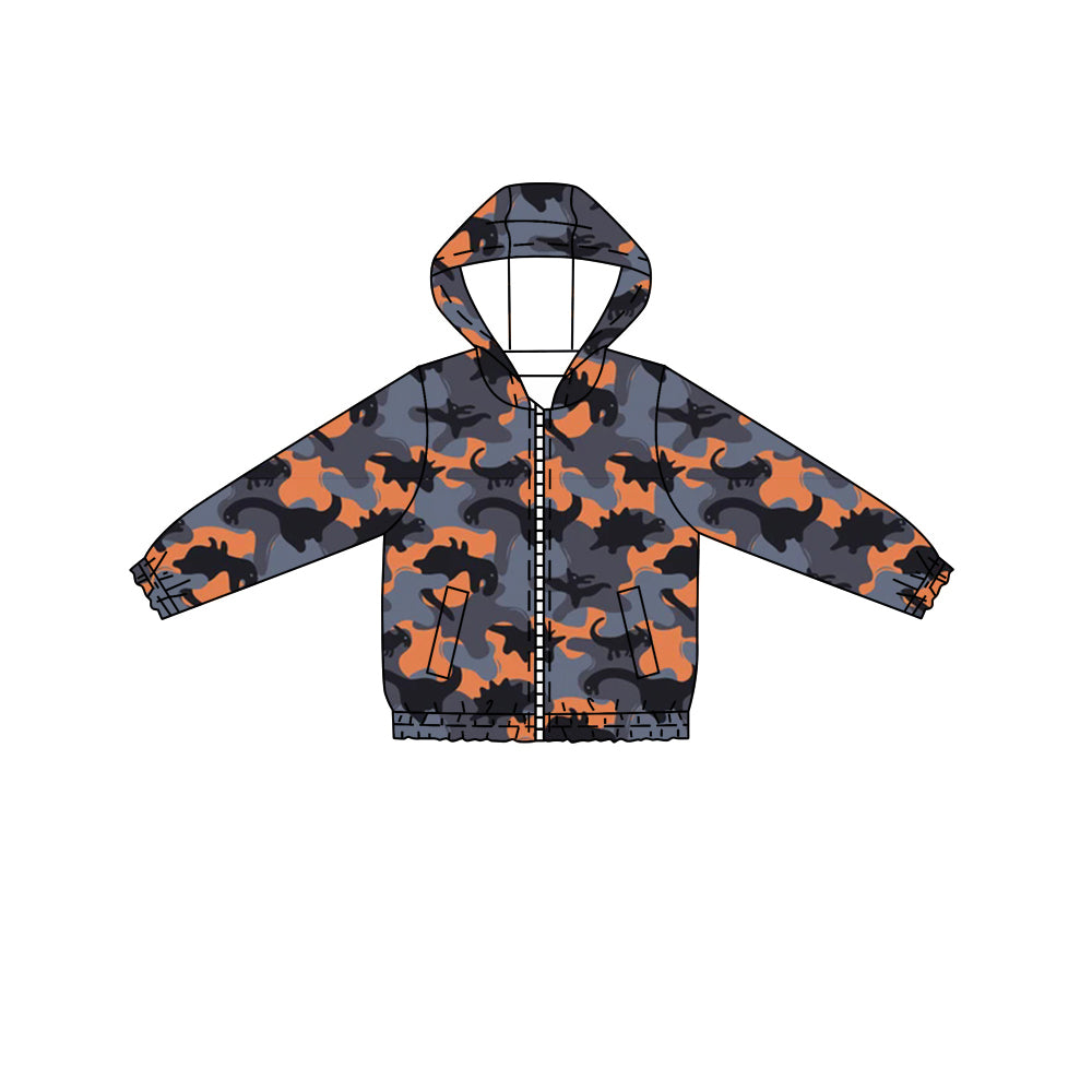 Camo dinosuar sibling hoodie BT0803 preorder zipper boy T-shirt top 202408