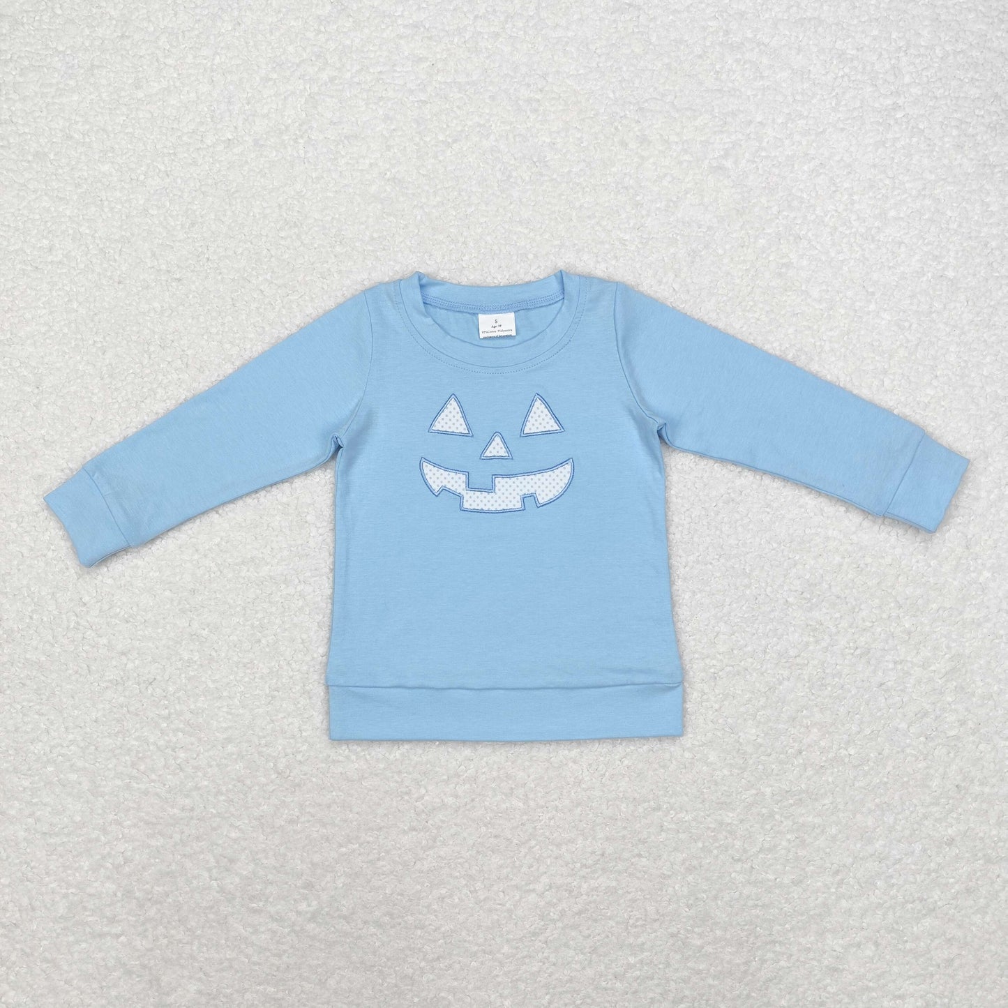 BT0832 SMILE Halloween embroidery boy top sibling  202408 RTS