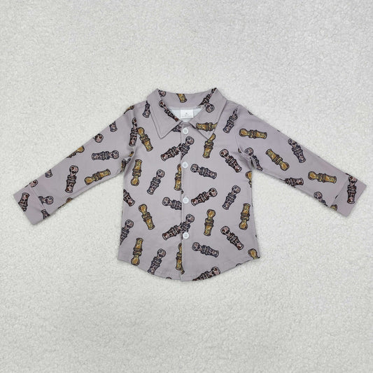 BT0886 duck western buttons boy shirt top 202411 RTS