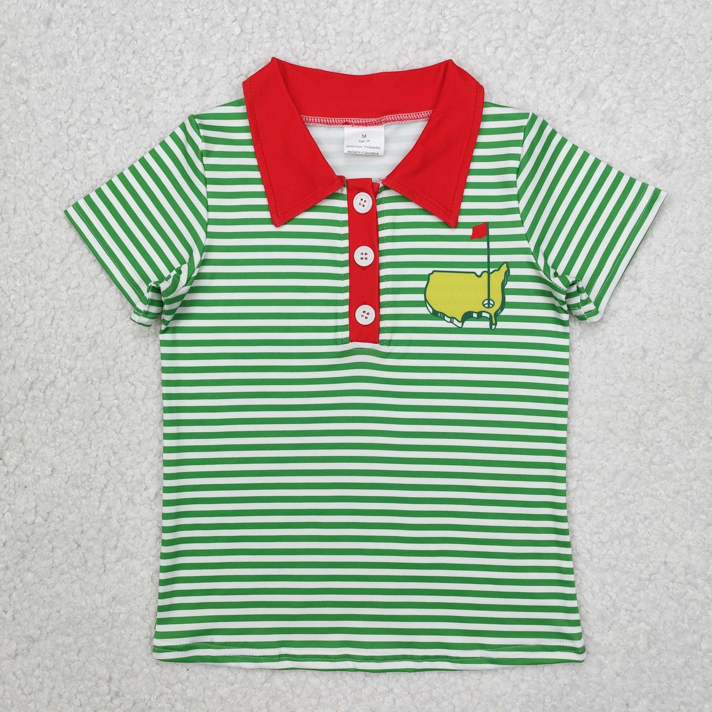 BT0890 green stripe top girl pullover 202412 RTS sibling