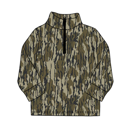 BT0957 long sleeve camo hunting dog hat zipper boy top coat pullover  202409 preorder