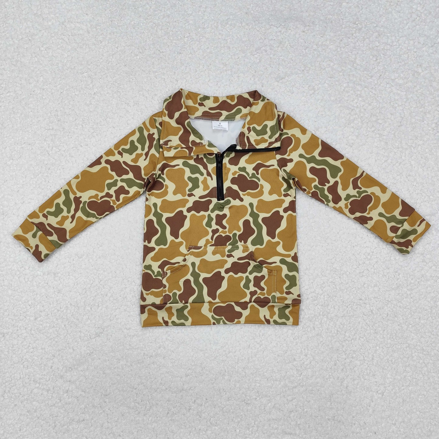 BT1039  camo zipper boy top jacket shirt  202412 RTS