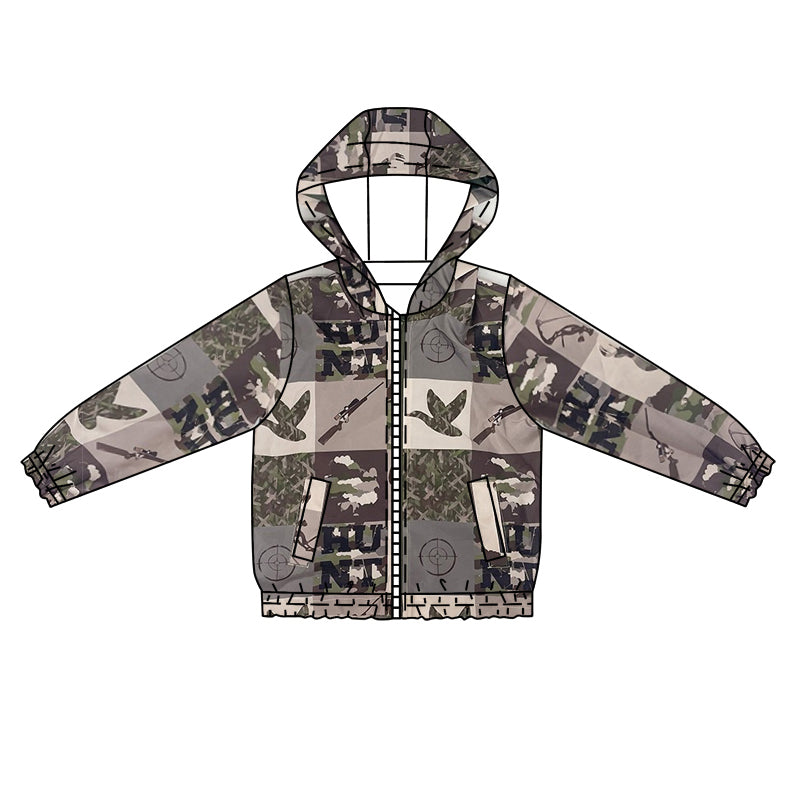 BT1055 hoodie duck hunting boy top zipper shirt preorder 202410