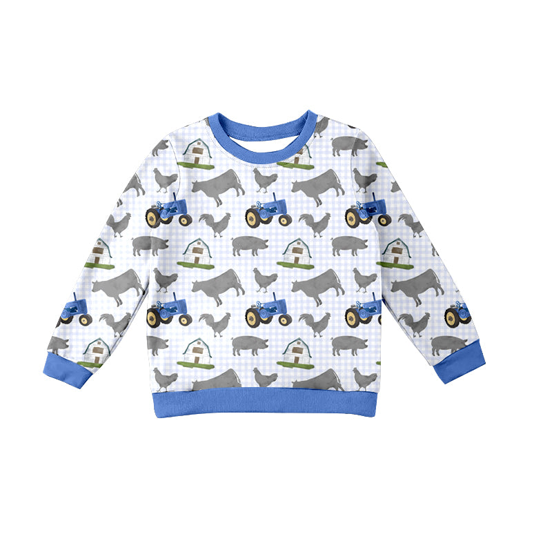 BT1057 farm tractor animal top coat pullover 202410 preorder