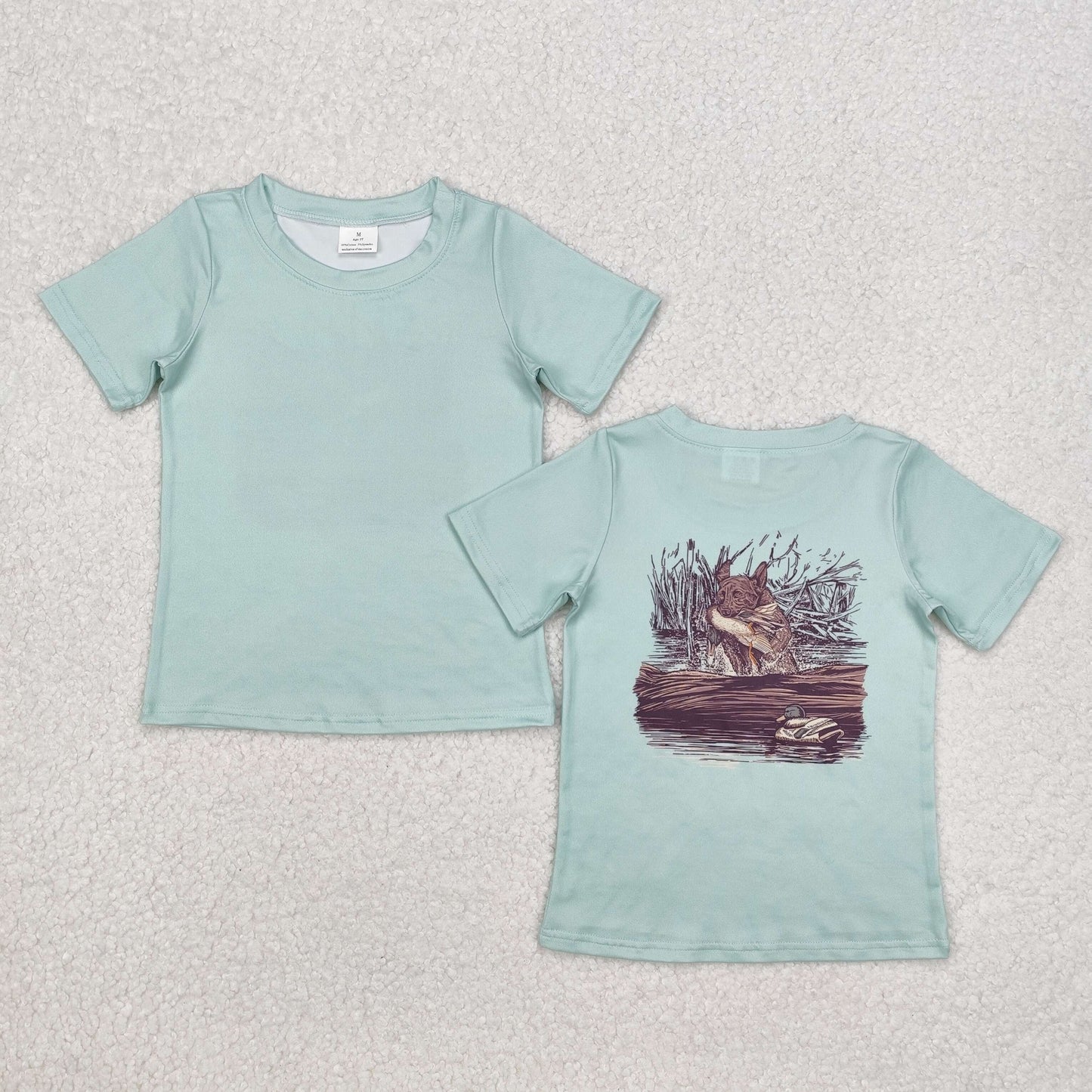 BT1081 western duck hunting green boy top  tshirts 202411 preorder