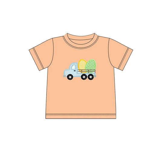 BT1165 Easter car eggs  bunny dog boy  summer tshirt top 202501 preorder