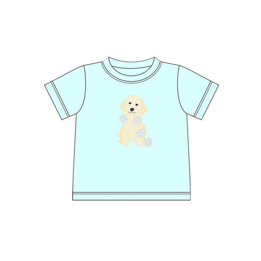 BT1167 Easter dog eggs  bunny dog boy  summer tshirt top 202501 preorder