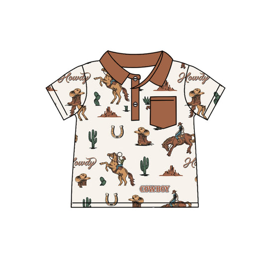 BT1209 western cowboy boy summer top t-shirt 202503 preorder