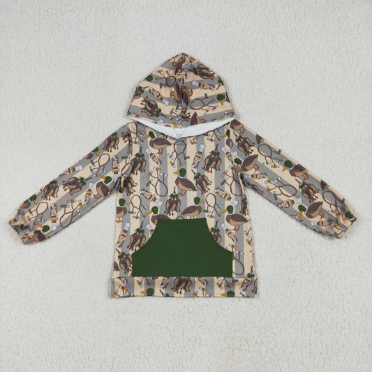 BT1267 duck long sleeve girl hoodie top coat camo pullover 202506 RTS