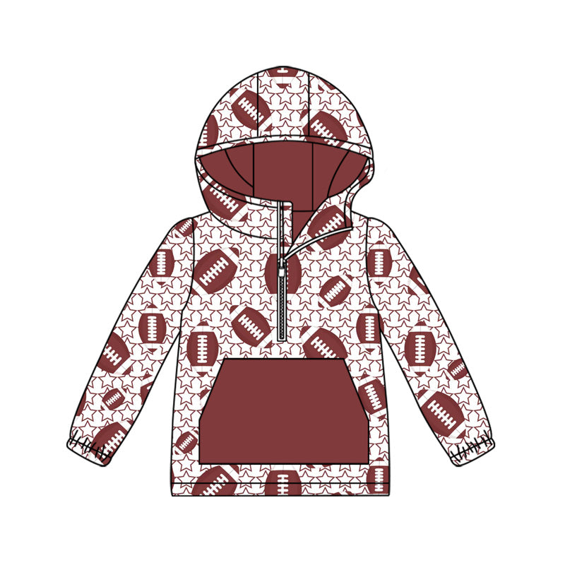BT1307 western football long sleeve boy hoodie top coat camo pullover 202507  preorder