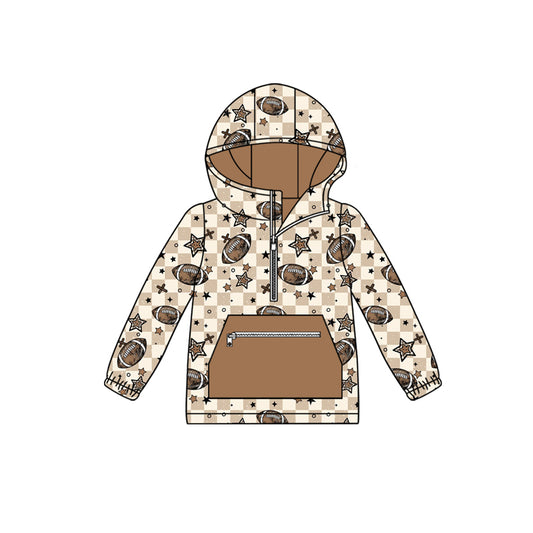 BT1318 Hoodie football  long sleeve boy top coat pullover 202508  preorder