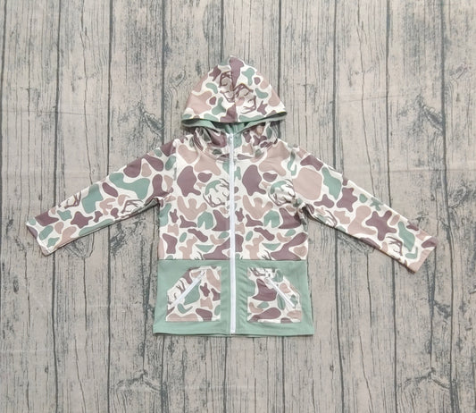 BT1335 western long sleeve boy top coat camo pullover 202509 preorder