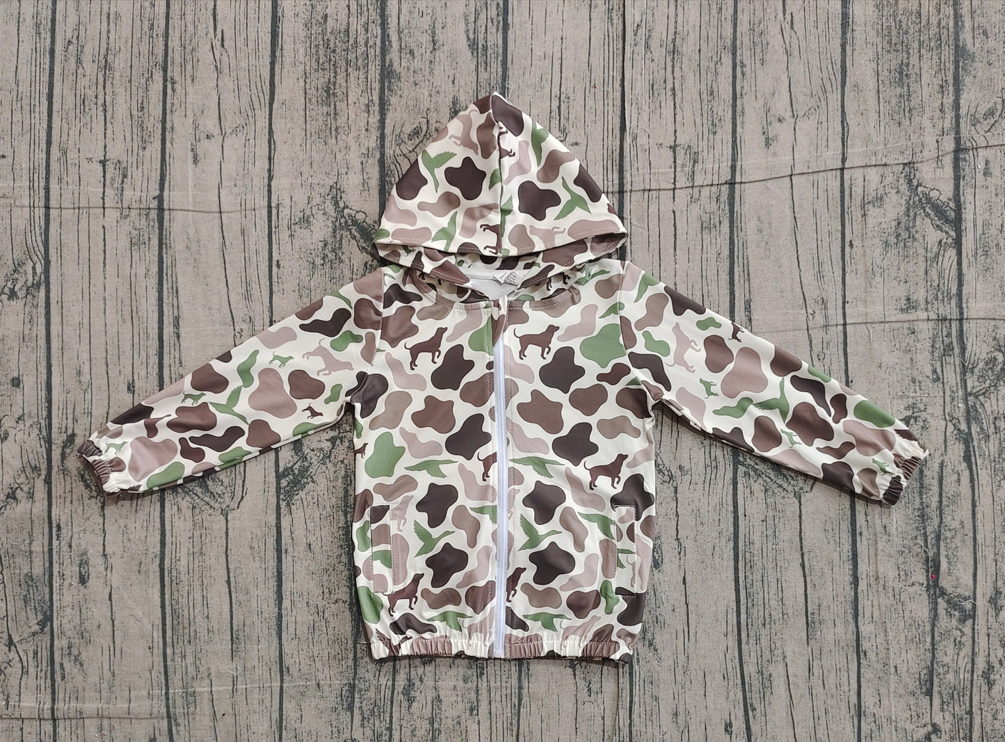 BT1343 camo dog duck hoodie boy top coat pullover  202511  preorder