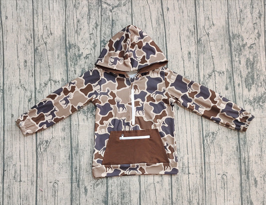 BT1348 camo deer hoodie top coat pullover  202509 preorder