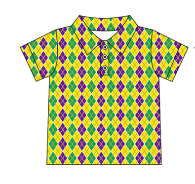 BT1357 Mardi Gras boy top coat pullover  202509 preorder