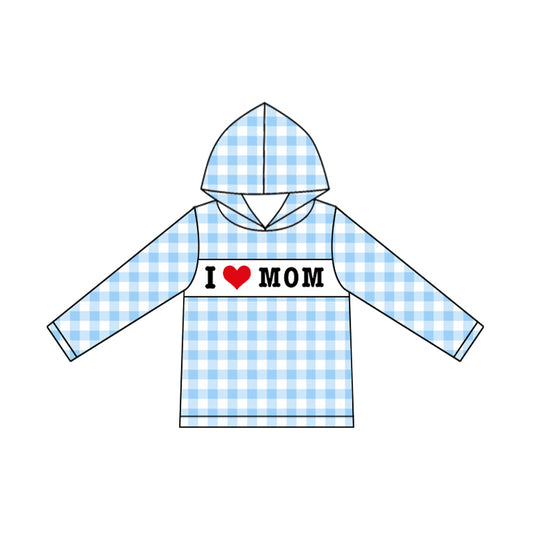 BT1359 I LOVE MOM HOODIE western long sleeve boy top coat camo pullover 202509 preorder