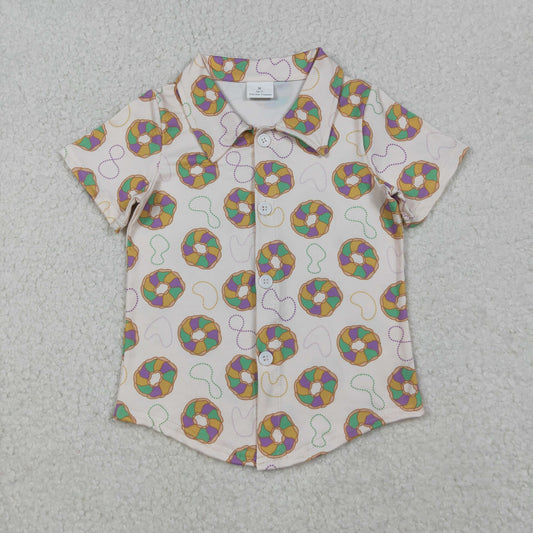 BT1372 Mardi gras donut boy top coat pullover  202510 RTS