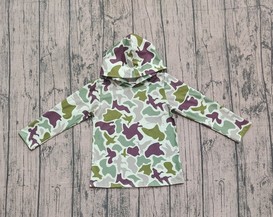 BT1374-XS-3XL  camo  HOODIE western long sleeve boy top coat camo pullover 202509 preorder