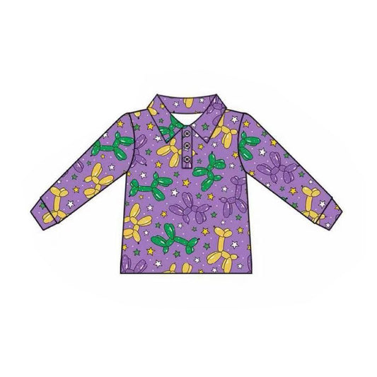 BT1387  Mardi Gras boy top coat pullover  202509 preorder