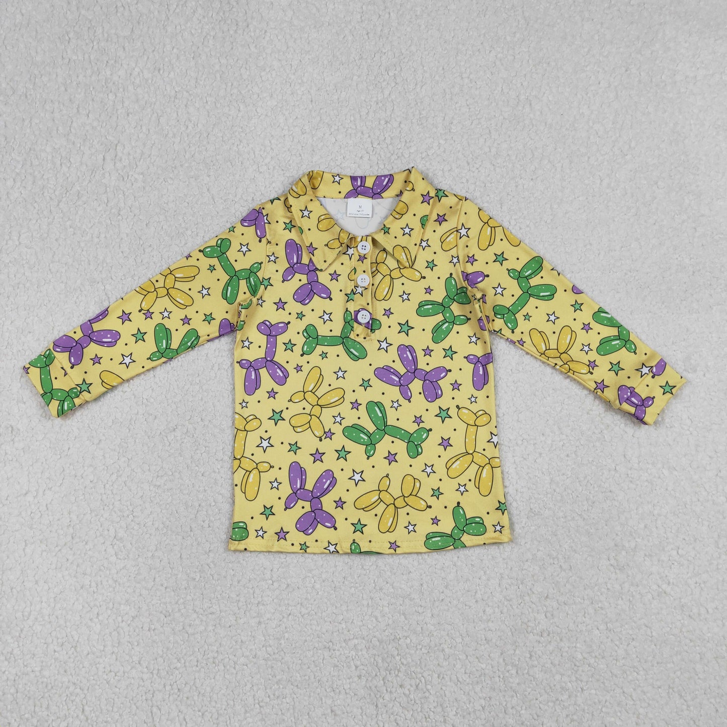 BT1388 Mardi Gras boy top coat pullover RTS  202512 RTS