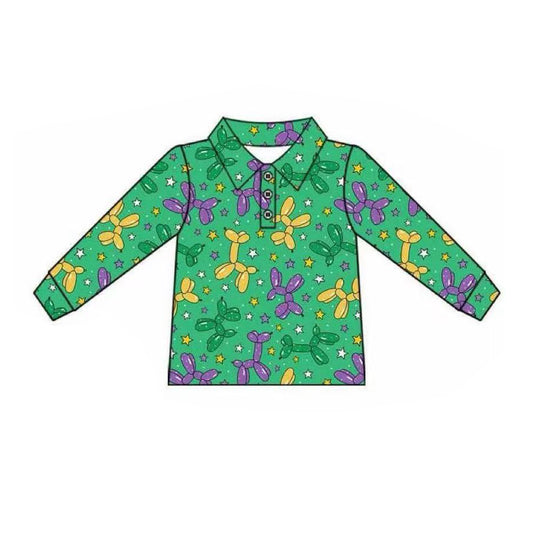 BT1389 Mardi Gras boy top coat pullover  202509 preorder
