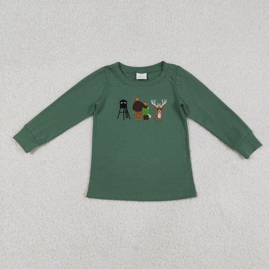 BT1438 Embroidery deer boy top coat pullover  202512 RTS