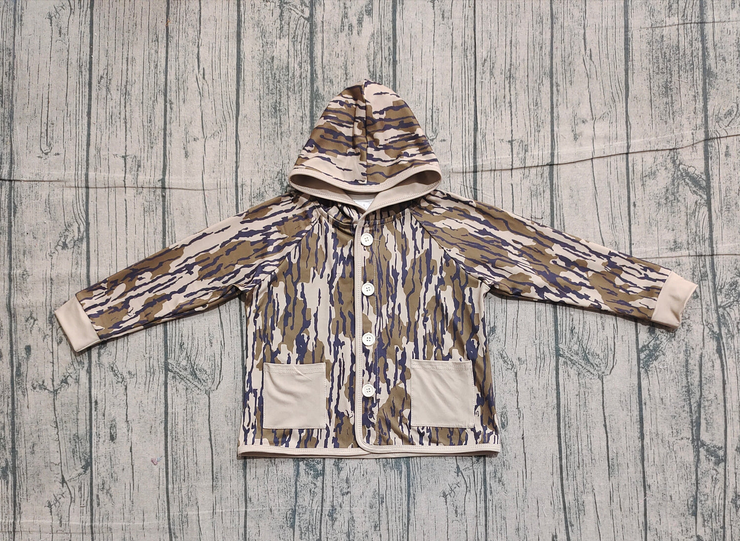 BT1441 camo pocket boy top coat pullover  202511 preorder