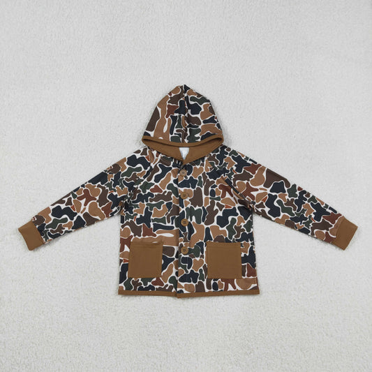 BT1442 camo pocket boy top coat pullover  202512 RTS
