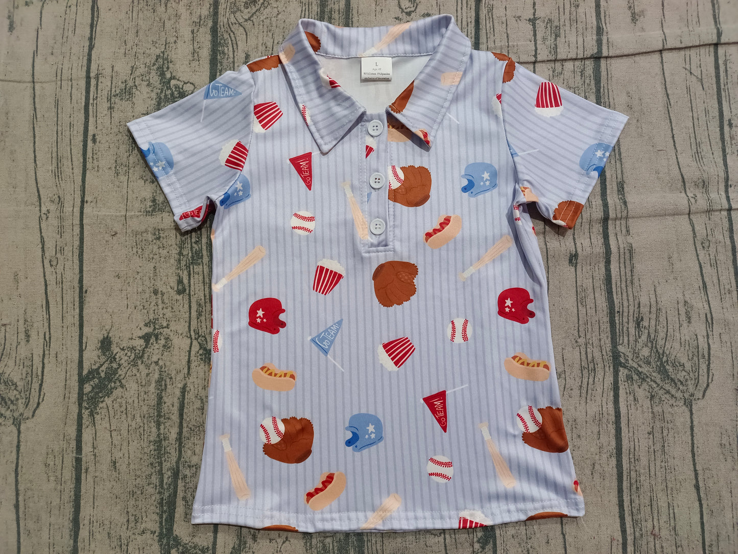 BT1580  baseball softbball button boy top coat pullover  202511 preorder