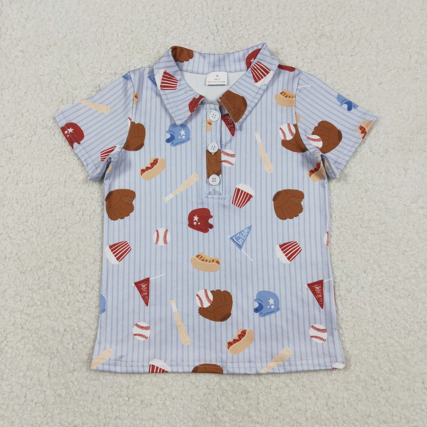 BT1580  baseball softbball button boy top coat pullover  202512 RTS