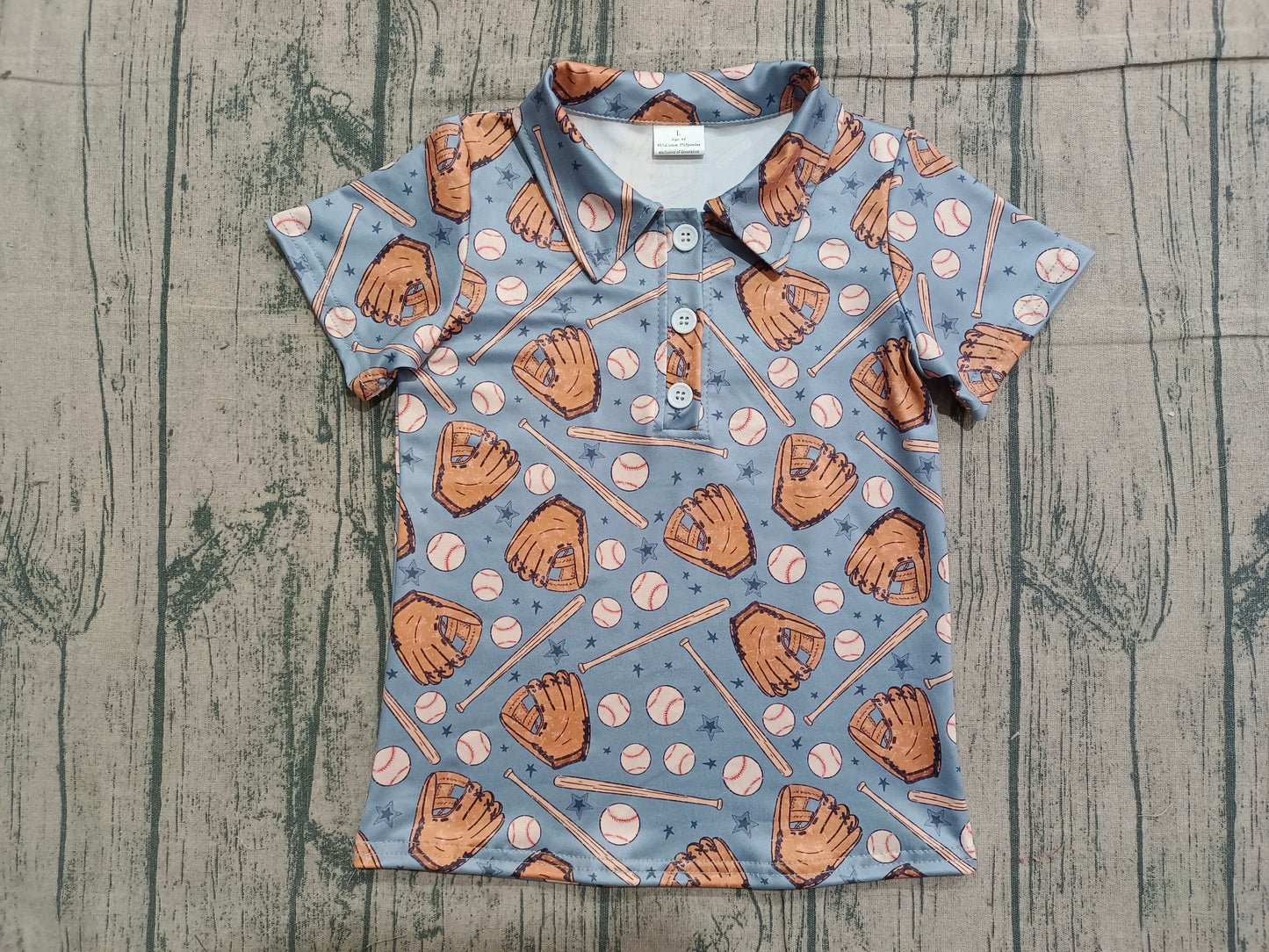 BT1581  baseball softbball button boy top coat pullover  202511 preorder