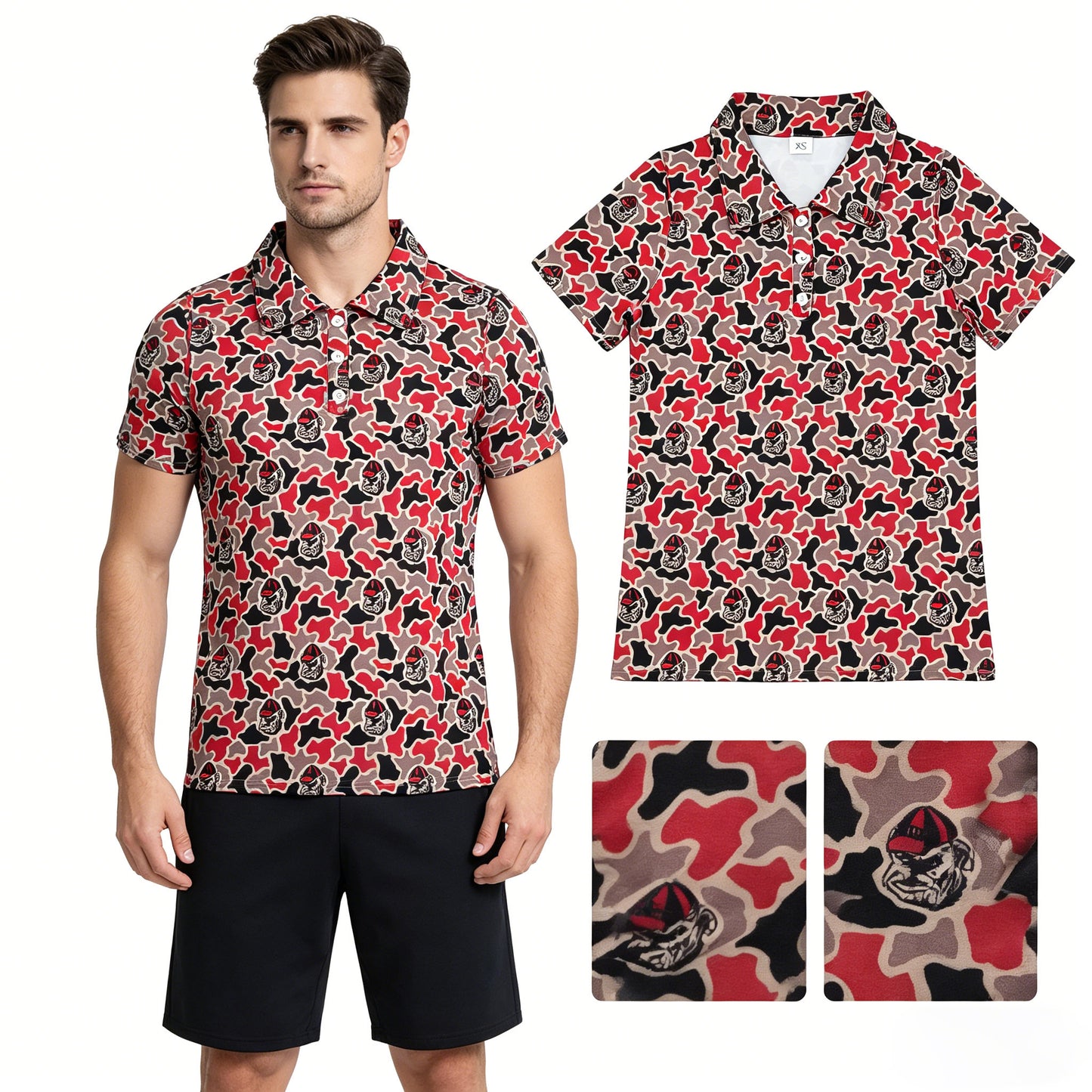 BT1718 BT1718成人男-BT1699  adult camo bulldog western men  pajamas 202604 RTS