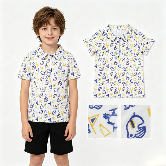 BT1763 football team western  boy top 202605  RTS