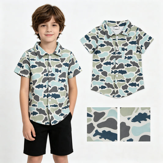 BT1787 camo fish western  boy top 202605  RTS