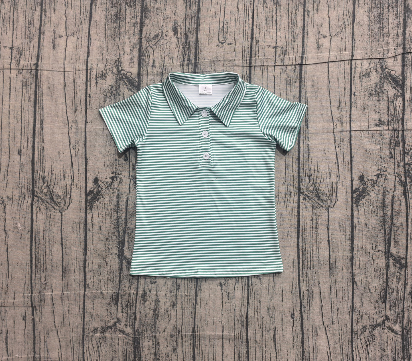 BT1832 stripe green western  boy top 202605  preorder