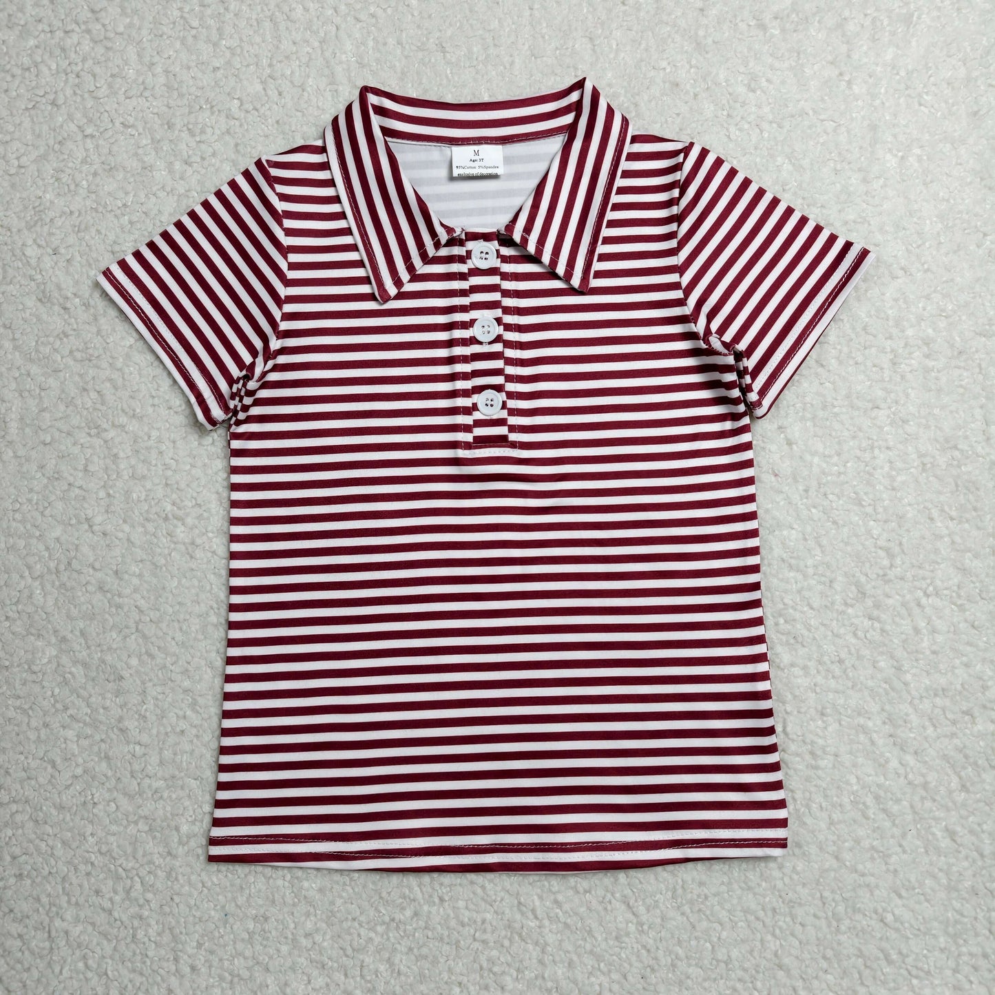 BT1833 stripe red western  boy top 202607 RTS