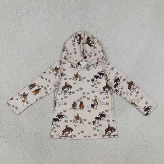 BT1843 western hunting hoodie boy long sleeve coat top 202608 RTS