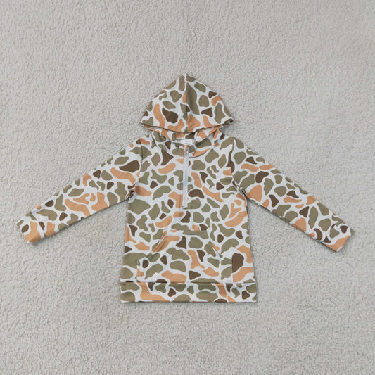 BT1853 Light Camo Hoodie Toddler Light Camo Print Zip Up Hoodie Sweatshirt 202607 RTS