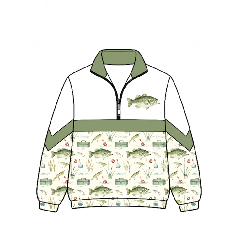BT1862 fish camo hoodie  boy long sleeve coat top 202619 preorder