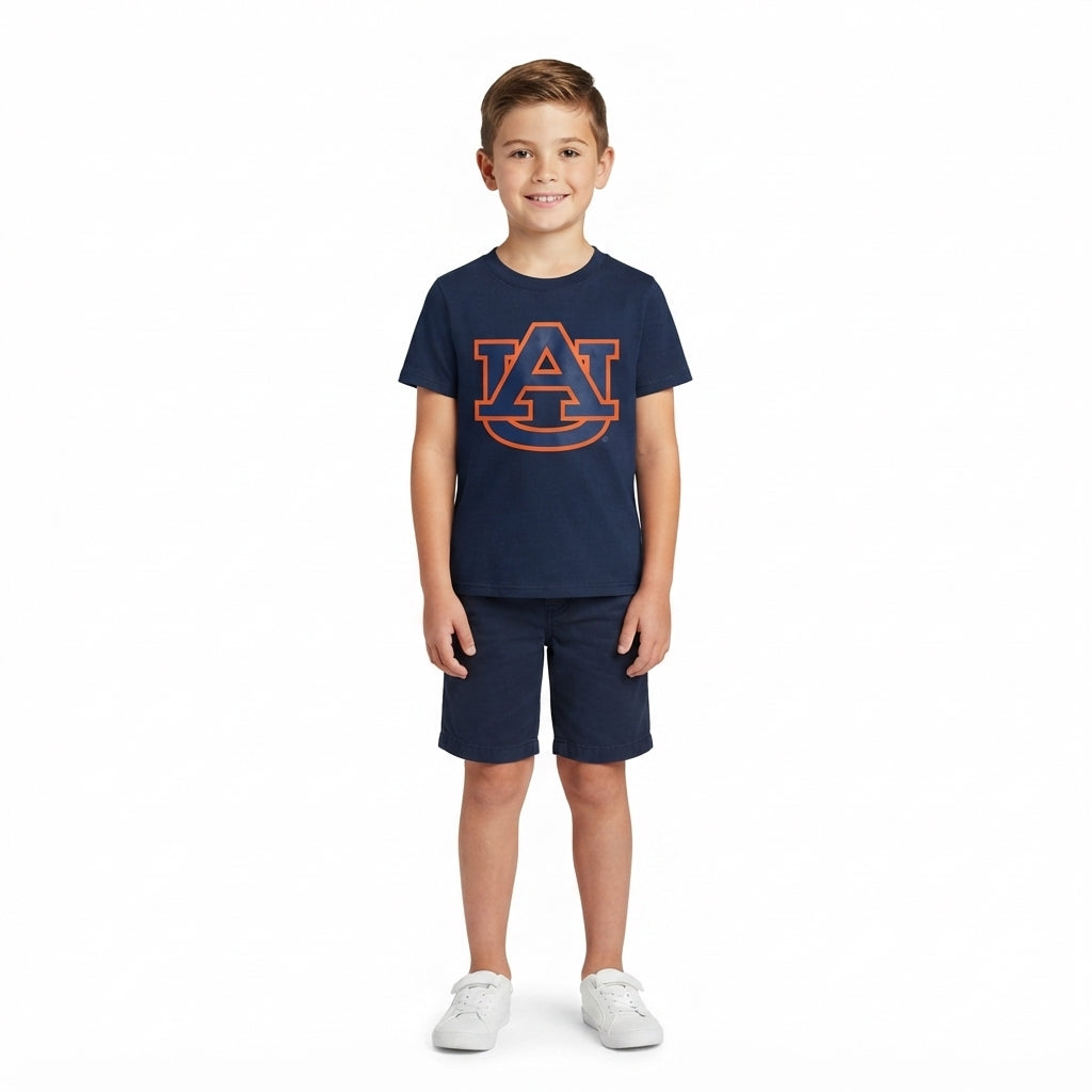 NO MOQ RTS BT1880-vinyl Baby Boy Clothes Solid Navy Plain Print Short Sleeve Tee Shirt 202609