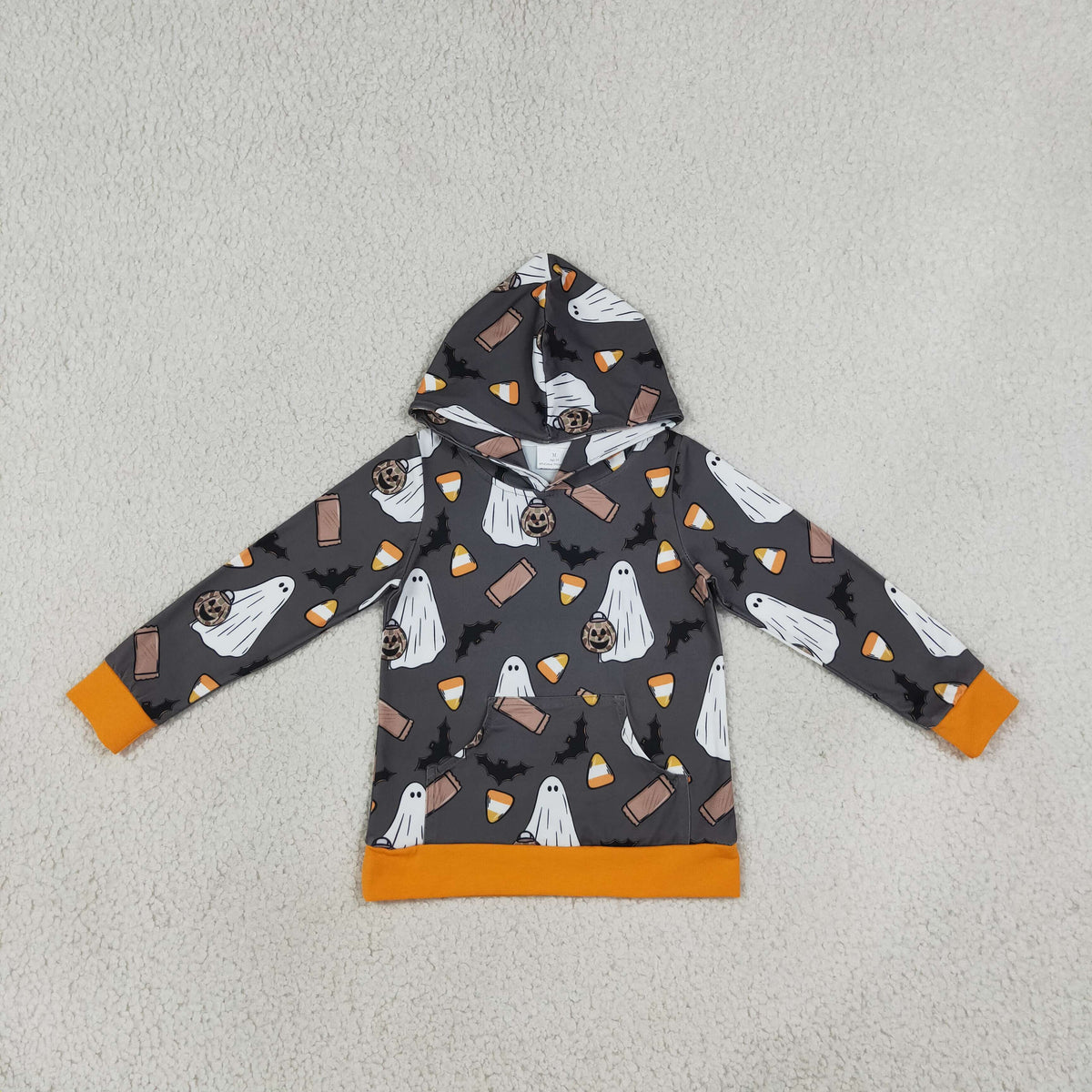 NO MOQ RTS BT1898 Baby Clothes Ghost Bat Candy Corn Print Hooded Sweatshirt 202609