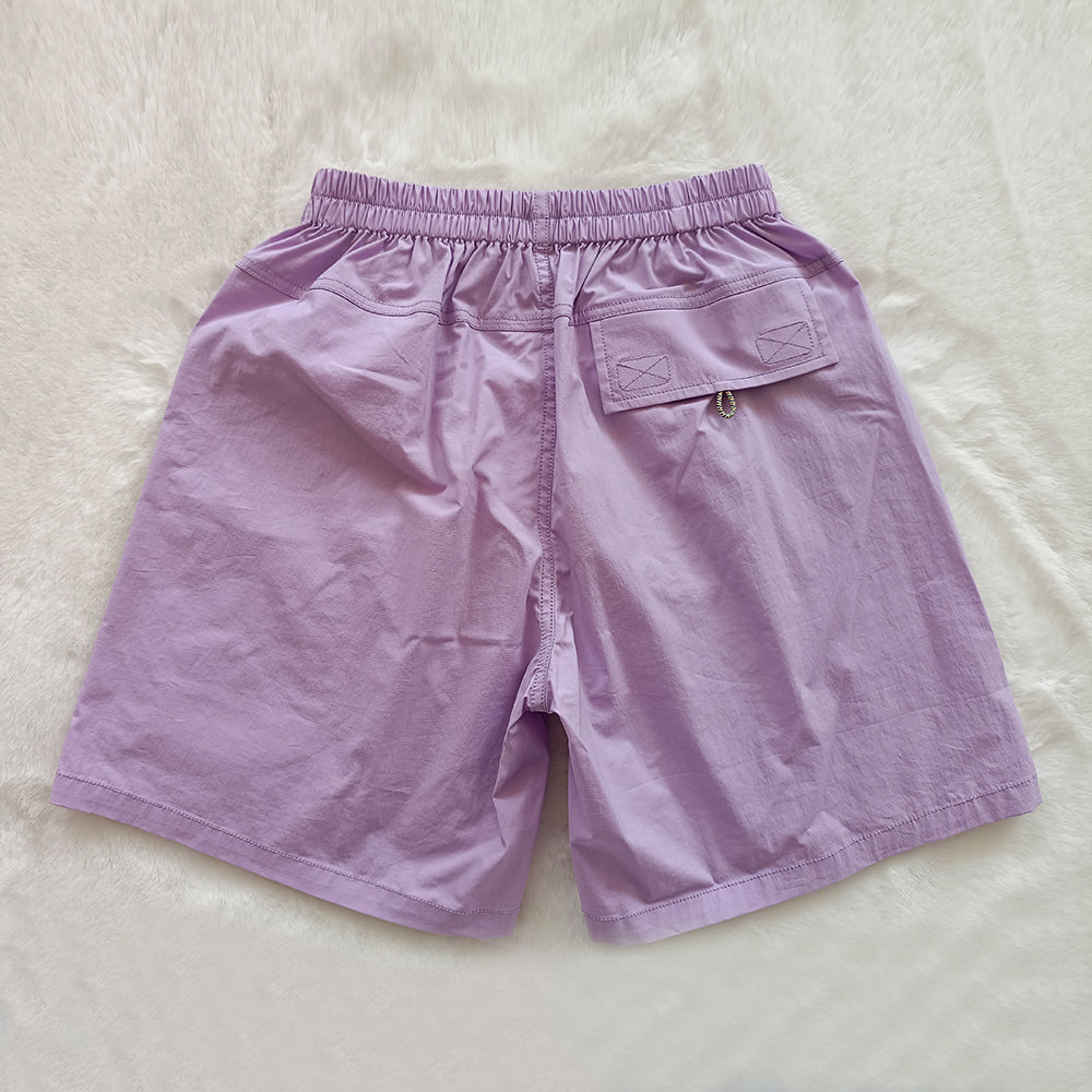 GLD0253 girl boys shorts cotton solid purple pocket preorder 20230617 preorder