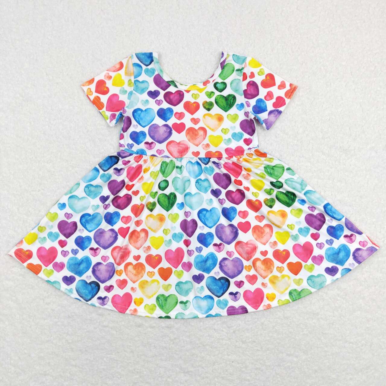 C7-16 love colorful dress valentine girl dress 202312 RTS